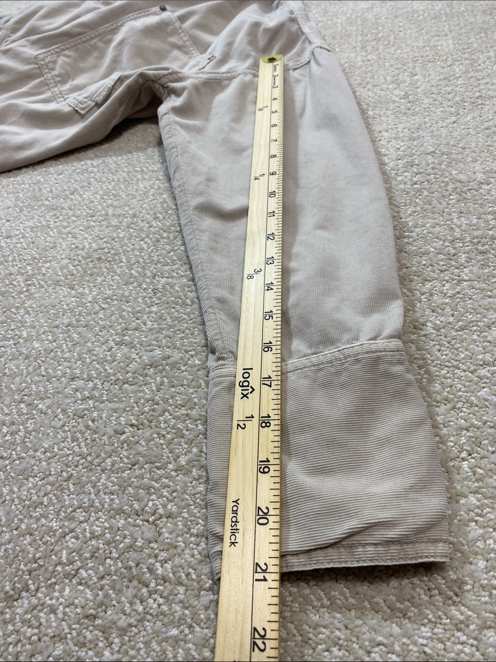 Free People Baby Corduroy Oversized Button Down Shirt Beige Small 100% Cotton - Picture 15 of 16